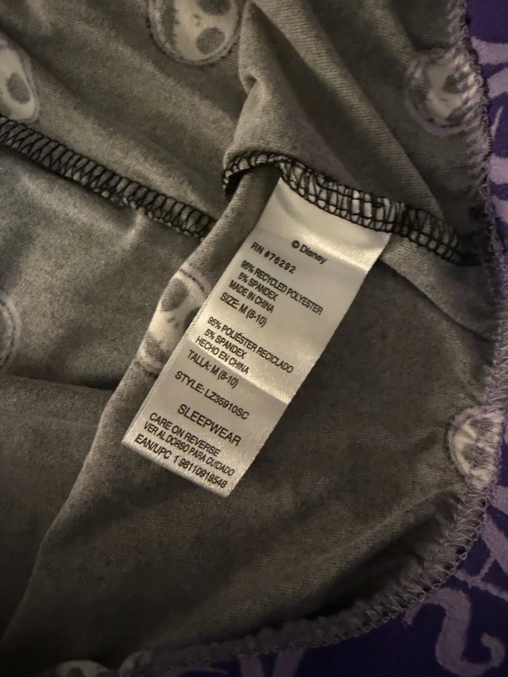 The Nightmare Before Christmas Purple Tank & Black Shorts Sleep Set - Picture 3 of 7